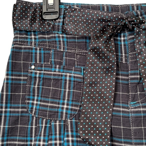 Y2K Girls’ Plaid School Girl Academia Grunge Skirt with Polka Dot Sash Size 16 - Picture 3 of 12